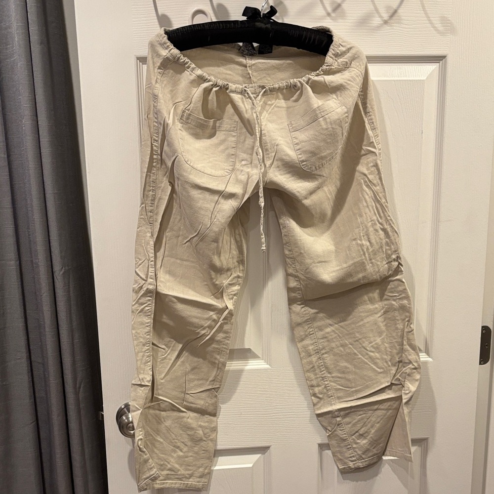 Planet Gold Women Cream Cargo Pants